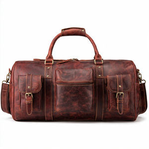 Sacs de voyage en cuir véritable, sacs à main de plein air, sacs de sport pour entraînement, sacs de musculation en cuir, unisexe - Product Image 6