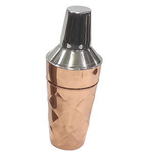 Professional 24oz Copper Plated Cocktail Shaker Etched Topographic <b>Map</b> Design Stainless Steel Cobbler Shaker Barware Wholesale - Product Image 6