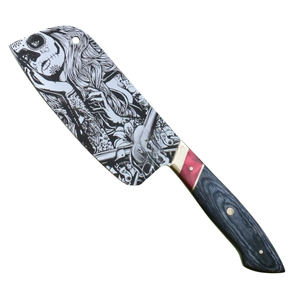Couteaux de cuisine Damas haut de gamme avec lame large, manche en bois durable pour chefs professionnels, préparation des légumes - Product Image 3