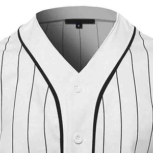 Ensemble uniforme de baseball pour homme, maillot rayé à manches courtes, pantalon gris, évacuation de l'humidité, toutes saisons, coupe classique - Product Image 4