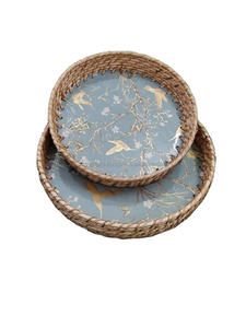 Elegante Juego de Bandejas para Servir Personalizables con Diseño Impreso en Esmalte, Hechas a Mano por Artesanos Indios con Concha de Nácar, Encantadoras para Ramadán - Product Image 4