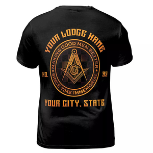 เสื้อยืดแขนสั้นผู้ชายลายวินเทจตลกๆ ของ Masonic Freemason ฉันคือนักเดินทางเมสัน เสื้อแขนสั้นคุณภาพสูงสั่งทำพิเศษ - Product Image 4