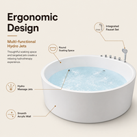 Bain de spa extérieur autoportant Ploutara sur mesure pour villa, coque en acrylique premium, jets d'hydro-massage, espace de trempage ergonomique