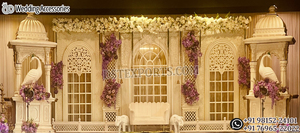 Ventanas 3D estilo Rajwada para decoración de escenarios, marcos de escenario para bodas de gran venta, fabricantes de escenarios grandes para recepciones de boda - Product Image 3