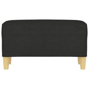 Banc rectangulaire noir avec mousse polyester et contreplaqué, mobilier de salon de taille moyenne - Product Image 3