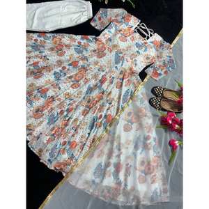 ชุดราตรี anarkali ชุดปาร์ตี้สไตล์แฟนซีดีไซน์ใหม่ - Product Image 5