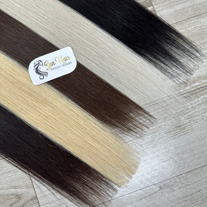 Producto caliente 100% cabello humano Real vietnamita cutícula alineada queratina punta plana recta onda Natural Grado Superior SDD # 1B Natural - Product Image 3