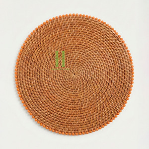 Meilleur prix de gros, set de table en rotin en forme de fleur, décoration murale bohème en rotin, 2026 Fabriqué au Vietnam - Product Image 3