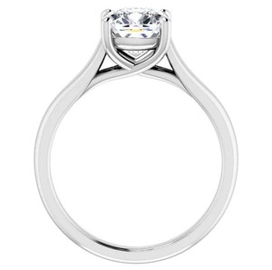 Cushion Cut 7MM Moissanite Prong Set <b>Solitaire</b> <b>Ring</b> 925 Sterling <b>Silver</b> 18K Gold Plated Luxury Engagement Wedding Promise <b>Ring</b> - Product Image 3