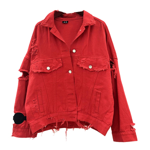 Veste en jean premium pour femme, style Y2K, chic, oversize, courte, vintage, légère, respirante, avec ceinture et boutons, tendance - Product Image 3