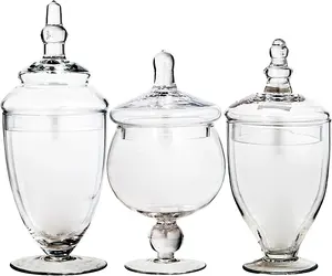 Barattoli di vetro barattoli di caramelle con coperchi per la decorazione del vetro della caramella bagno della lavanderia
