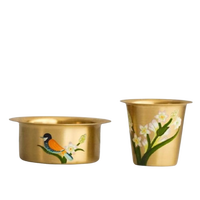 Panier-filtre à café réutilisable en cuivre écologique 200 ml, design traditionnel, style sud-indien, vintage Vedela Naturals