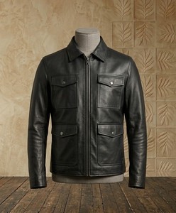 Veste en cuir épaisse de qualité supérieure pour hommes, élégante et durable, confortable, vêtement d'extérieur de classe, style premium doux. - Product Image 1