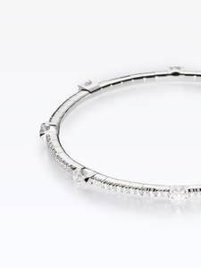 Pulsera de Lujo de Plata de Ley 925 con Diamantes Cultivados en Laboratorio, Color DEF, 12 Gramos, Proveedor al por Mayor, Chapada en Oro para Mujer, 6 Quilates, Vala Brothers - Product Image 2