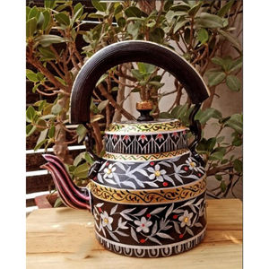 Nueva Tetera Decorativa Ecológica Hecha a Mano, con Diseños Florales Vibrantes, Motivos Tradicionales Indios, Diwali - Product Image 3
