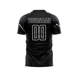 เสื้อฟุตบอลแขนสั้นแบบกำหนดเอง ผ้าโพลีเอสเตอร์ 100% ชุดกีฬา ผู้ผลิต OEM ODM โรงงานขายส่งโดยตรง ปรับแต่งได้ - Product Image 4
