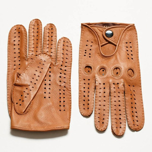Speed One Sports Unisex All Seasons Windproof Leather <b>Driving</b> <b>Gloves</b> Fleece Lined Warm Touchscreen Fingers Hand Grips for - Product Image 4