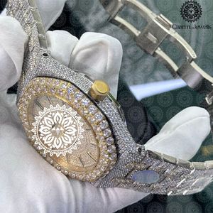 Charm Jewells Montre pour femme en or rose et diamants, boîtier rond de 38 mm, en acier inoxydable, mode luxe, analogique, à quartz, fermoir pliant - Product Image 5