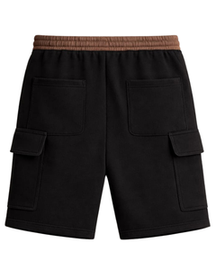 Pantalones Cortos Cargo para Hombre, Color Negro y Marrón, Cintura Elástica con Cordón, Estilo Casual Urbano, Múltiples Bolsillos, Pantalones Cortos de Verano, Logotipo Personalizado, Fabricante OEM - Product Image 5