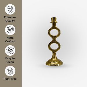 Aluminium <b>Candle</b> Holder with Antique Nickel Finish Elegant Loop Design <b>Tall</b> Candlestick for Home Decor - Product Image 3