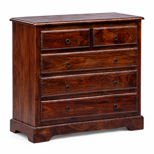 Solid Mango Wood 6 Drawer Chest of Drawers Rustic Wooden Living Room Dresser Storage Cabinet Eco-Friendly Handmade Space Saving - Product Image 3