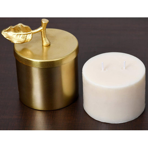 Portavelas Redondo de Metal de la Mejor Calidad para Exportación, Recipiente para Cera, Portavelas Votivas, Portavelas para Incienso y Difusor de Aromaterapia - Product Image 1