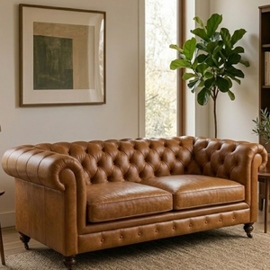 Elegante Sofá Loveseat con Respaldo Acolchado y Brazos Enrollados para Sala de Estar, Oficina o Salón, Muebles Clásicos y Modernos - Product Image 2