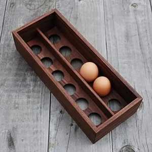 กล่องใส่ไข่ไม้แบบมีช่อง 12 ช่อง สำหรับจัดเก็บและเสิร์ฟไข่ สไตล์เรียบง่าย สำหรับใช้ในครัว - Product Image 1
