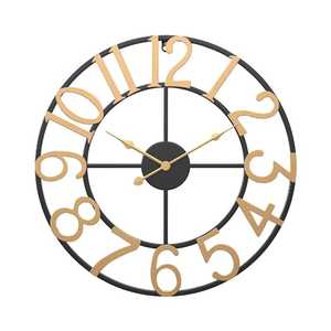 Premium Gold <b>Wall</b> <b>Clock</b> Modern Architectural Design Metal Frame Silent Quartz Movement for High End Interior Design <b>Wall</b> <b>Decor</b> - Product Image 3
