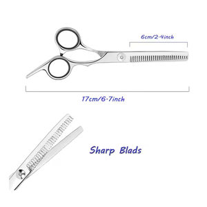 Juego de tijeras de primera calidad para el cuidado de mascotas, fabricadas con acero inoxidable de alta calidad, kit profesional para cortar el pelo de perros y gatos con estuche - Product Image 6