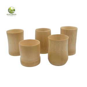 Gobelet en bambou naturel, écologique, réutilisable, design minimaliste, couvercles inclus, pour cadeaux, vente en gros directe d'usine - Product Image 3