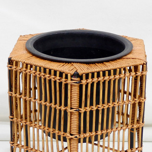 Artex Dong Thap Factory Eco Friendly Natural Water Hyacinth Seagrass <b>Rattan</b> <b>Large</b> Outdoor <b>Planters</b> Pots - Product Image 3