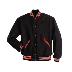 New <b>Real</b> Black Wool Red <b>Leather</b> Sleeve Letterman College Baseball Varsity <b>Jacket</b> <b>Leather</b> Sleeves Varsity <b>Jackets</b> - Product Image 2