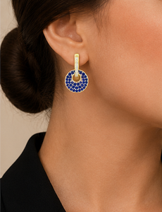 Pendientes Colgantes Circulares de Plata de Ley 925 con Baño de Rodio para Mujer, Hechos a Mano, Producto al por Mayor Seaila IJEF004, Regalo de Lujo para Bodas y Fiestas - Product Image 2