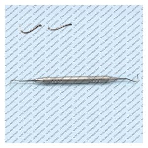 Curetas Gracey de doble punta Jacquette Sickle Scaler H5/J33 de acero inoxidable, instrumento quirúrgico dental manual, Clase II - Product Image 1