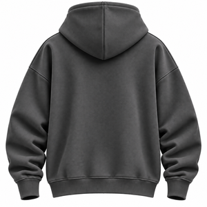 Sweat à capuche pour homme personnalisé en coton molletonné 100% avec poche kangourou, épaules tombantes, 450 GSM, impression personnalisée, qualité supérieure - Product Image 2