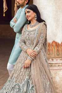 Robe de mariée moderne blanche Gharara pour femmes indiennes et pakistanaises, longue, coupe trapèze, à manches longues, pour mariage - Product Image 2