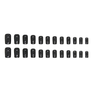 <span class=keywords><strong>Uñas</strong></span> Postizas Cuadradas Negras Cortas de <span class=keywords><strong>Navidad</strong></span> al por Mayor, <span class=keywords><strong>Uñas</strong></span> a Presión Personalizadas de Alta Calidad con Marca Privada - Product Image 5
