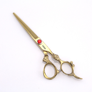 Tijeras de Peluquería Profesionales de Acero Inoxidable de 5 Pulgadas con Mango de Cerámica Afilado para Diestros, Color Morado - Product Image 3