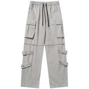 Premium Men's Baggy <b>Cargo</b> Pants Streetwear Multi-Pocket Tactical Trousers Techwear Hip Hop Loose Fit Joggers Outdoor Sweatpants - Product Image 4