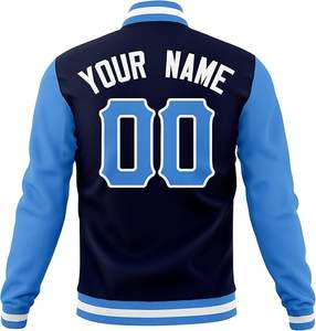 Chaqueta Personalizada Estilo Letterman, Varsity, Béisbol, Bomber, con Cualquier Texto o Logotipo Bordado para Hombre/Mujer/Niño - Product Image 2