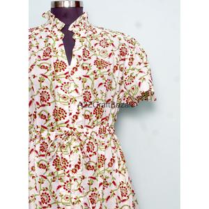 Vestido de Verano para Mujer, 100% Algodón Puro, Cómodo, Manga Corta, Largo Medio, Informal, Ligero - Product Image 3