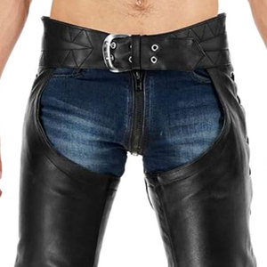 Chaps d'équitation légers en cuir pour hommes, style anglais, logo personnalisé, haute qualité, en vente. - Product Image 6