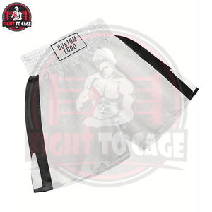 Breathable Polyester Boxing Training Gear for Autumn Boxing Training <b>Shorts</b> Available In <b>White</b> Colors, For Fighting MMA <b>Shorts</b> - Product Image 4