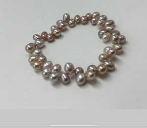 Woven Pink Freshwater Pearl Stretch <b>Bracelet</b> Cluster <b>Bead</b> Elastic Wristband Stackable Bangle Custom Wholesale Supply - Product Image 1