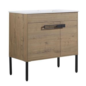 36 Inch Freestanding <b>Bathroom</b> <b>Vanity</b> Optional Floating Design 36*18 00336IMO 1(KD Packing) Excluding - Product Image 2