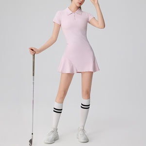 Vestido de Tenis Personalizado con Logotipo para Mujer, Cuello Camisero, Manga Corta, Spandex, Nailon, Transpirable, Fabricante OEM - Product Image 6