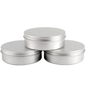 Aluminum Round Storage Tin Container with Screw Lid Reusable Metal <b>Empty</b> Jar Cosmetic Balm Candle Storage <b>Box</b> - Product Image 3