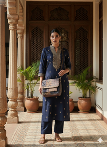 Sac à bandoulière pour femme Heritage Mosaic, souple, durable, écologique, léger, avec finitions en cuir PU, style ethnique, décontracté, pour les voyages, l'usage quotidien - Product Image 2