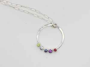 Collier personnalisé multi-pierres de naissance pour la famille, en argent sterling et plaqué or, bijoux sur mesure, fournisseur en gros - Product Image 4